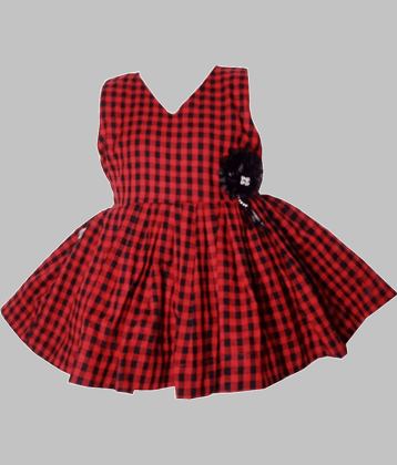 harshvardhanmart.com Pack of 1 Baby Girls Cotton Frock ( Red )