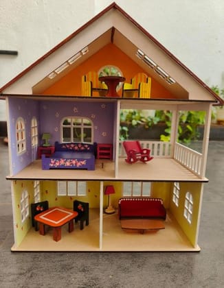 DIY Wooden Doll House with Furniture (Includes Paint Set)-Buy 1 Get @999