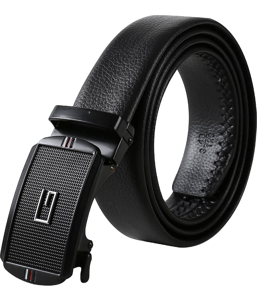 Edifier - Black Leather Men's Formal Belt ( Pack of 1 )