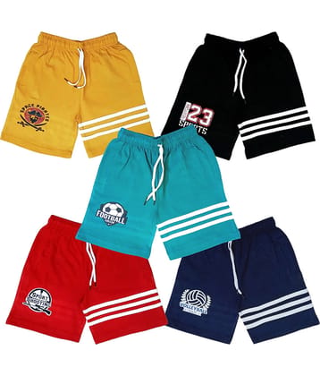 atlans Pack of 5 Cotton Blend Shorts For Boys ( Yellow )
