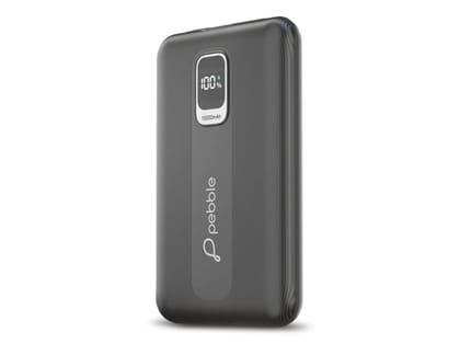 Pebble Rapid Air 22W Fast Charging 10000 mAh Power Bank - Black