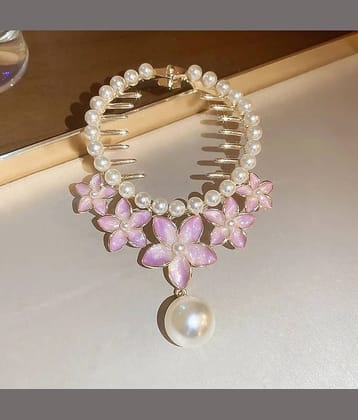 FASHION FRILL Purple Hair Clip ( Pack of 1 )