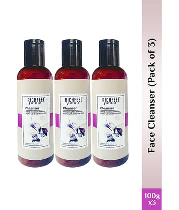 Richfeel - Daily Use Face Cleanser For Normal Skin 300 g ( Pack of 3 )