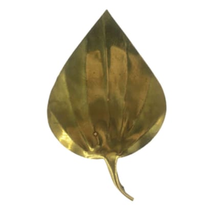 MAYAPURI Pital Paan Patta or Brass Betel Leaf Used in Worship of Lakshmi (Pack of 1)