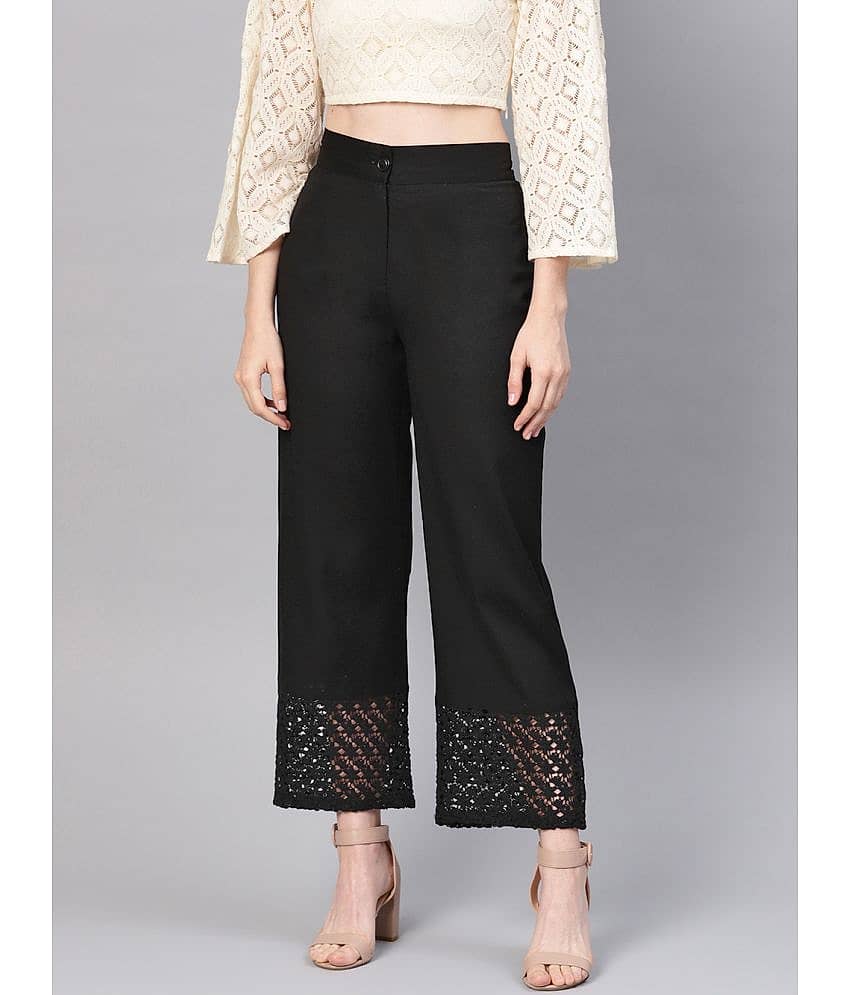 Juniper - Black Cotton Blend Women's Palazzo ( Pack of 1 )