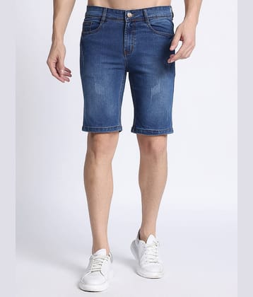 plounge Blue Denim Men's Shorts ( Pack of 1 )