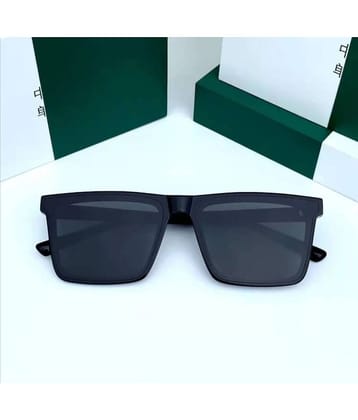 Lootnixx Black Square Sunglasses ( Pack of 1 )