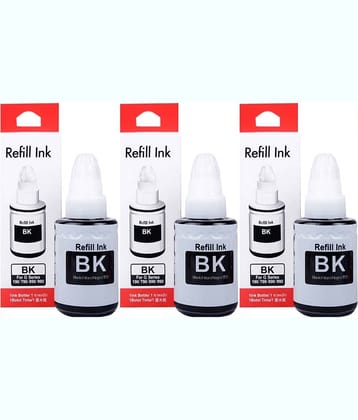 zokio Ink For Gi-790 G3010 Black Pack of 3 Cartridge for 790 INK Cartridge Pack Of 4 For Use Pixma G1000, G2000, G3000 Printers