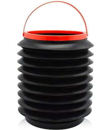 Car Dustbin Pop Up Trash Can Foldable Waste Bin Garbage Storage Rubbish Organizer for Diwali, with Adjustable Hanging Strap for Car, SUV, (Black, 1pc) Car Trash Bin Bag