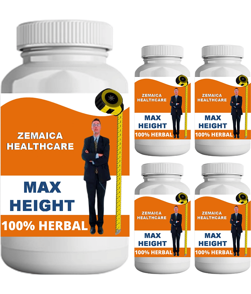 Zemaica Healthcare max height banana flavor 0.5 kg Powder Pack of 5