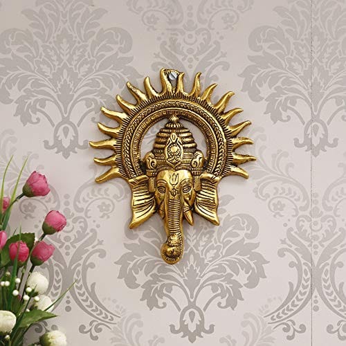Decorative Ganesha Wall Hanging | Lord Ganesha Statue Wall Art- Decorative Showpiece for Wall Decor | Diwali