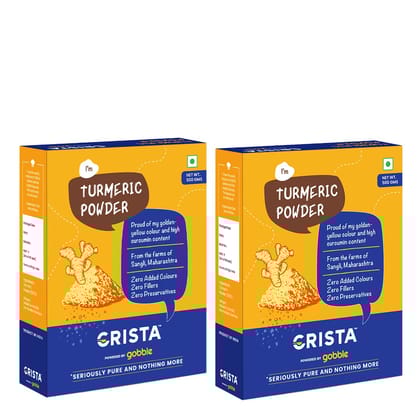 CRISTA Turmeric Powder Combo, 500 gm Each - Pack of 2 CRISTA Turmeric Powder Combo, 500 gm Each - Pack of 2