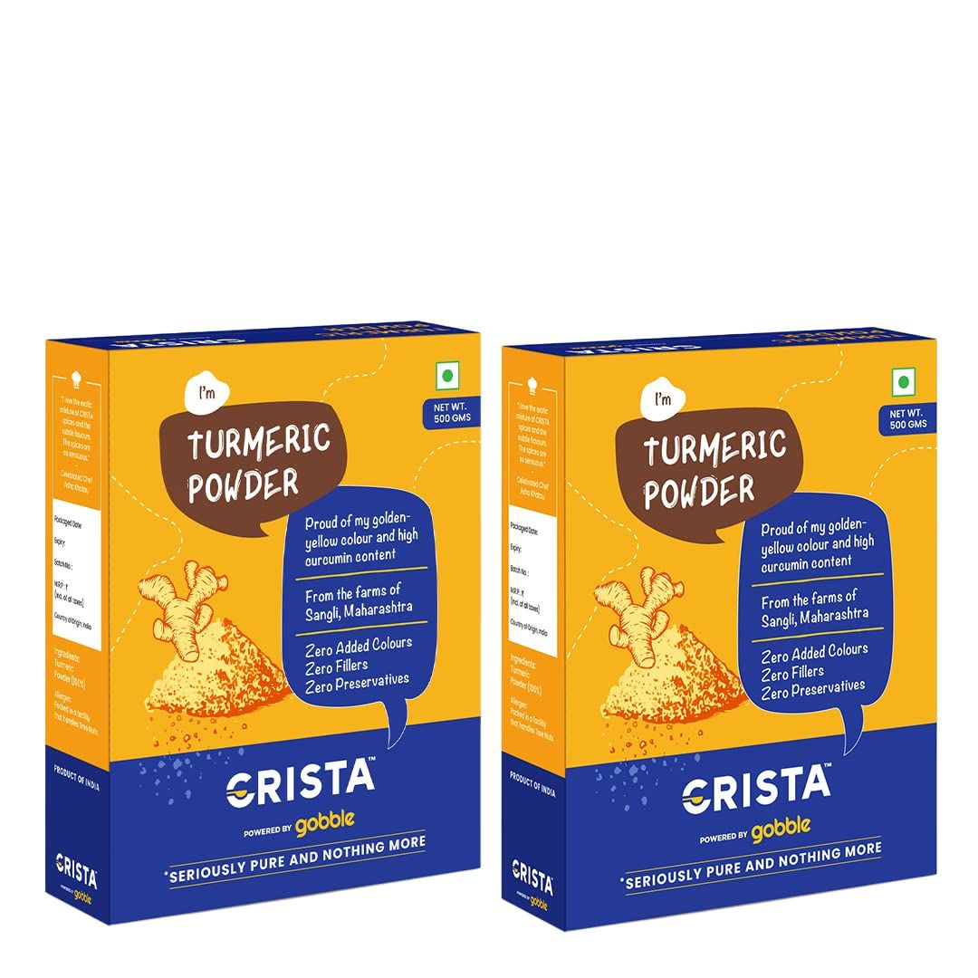 CRISTA Turmeric Powder Combo, 500 gm Each - Pack of 2