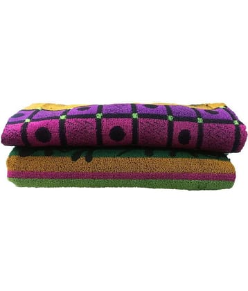 Varun Set of 2 Cotton Bath Towel Black