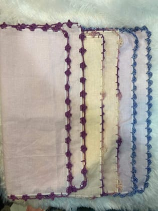 Elegant Crochet Handkerchiefs Set - Handmade Soft Fabric