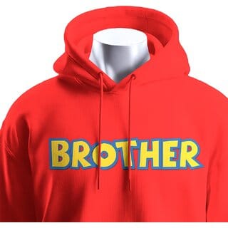 BULL CLOTHING BROTHER Red Hoodie Design with 60 Cotton, 40 Polyester, 280 GSM for Softness  Comfort (S)