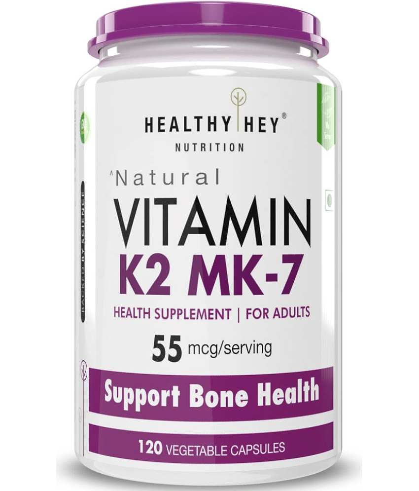 HEALTHYHEY NUTRITION Natural Vitamin K2-MK7 - 55mcg - 120 no.s Capsule