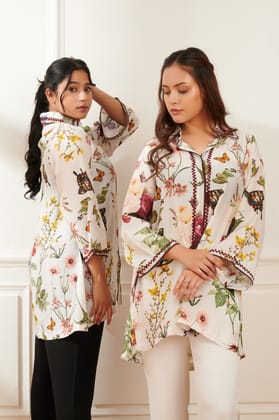 FLORELLA printed formal shirt-MULTI PRINT / M