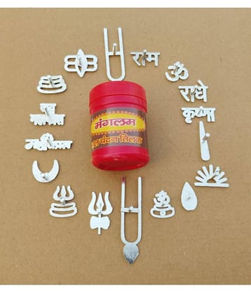 DvR ClicK Tilak Stamp With 1 Red chandan box (Pack Of 18)