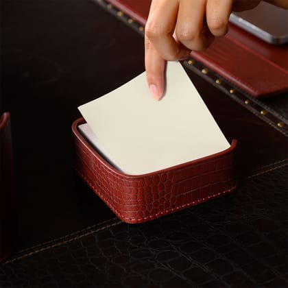 Sterling Memo Holder Maroon-Maroon
