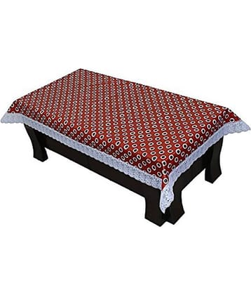 Printed PVC 4 Seater Rectangle Table Cover ( 150 x 92 ) cm Pack of 1 Red