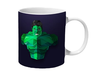 Multicolor Hulk Geometric Artwork Ceramic Mug