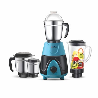 ACTIVA Megamix Powerful 1000 Watt Mixer Grinder, 4 Jars for Dry Wet & Chutney Grinding and Juicer, Leak Proof & Air Tight, Stainless Steel Blade, Shock Proof Body, Safety Locks, 2 Years Warranty(Red) ACTIVA Megamix Powerful 1000 Watt Mixer Grinder, 4 Jar