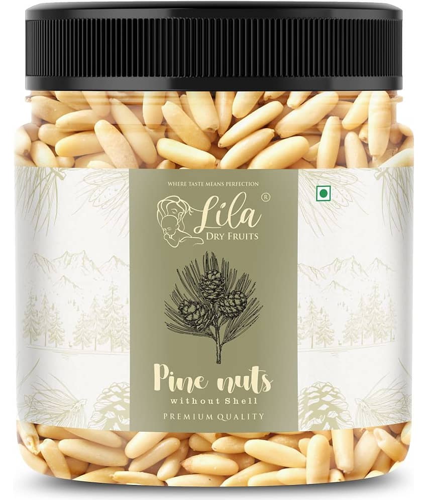LILA DRY FRUITS Premium Pine Nuts Chilgoza 100 Gms Fresh Crunchy Nut For Cooking