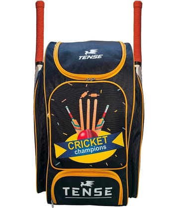 Tense Yellow Cricket Kit Bag with 2 Side Bat Pockets & Separate Shoe Compartment Backpack
