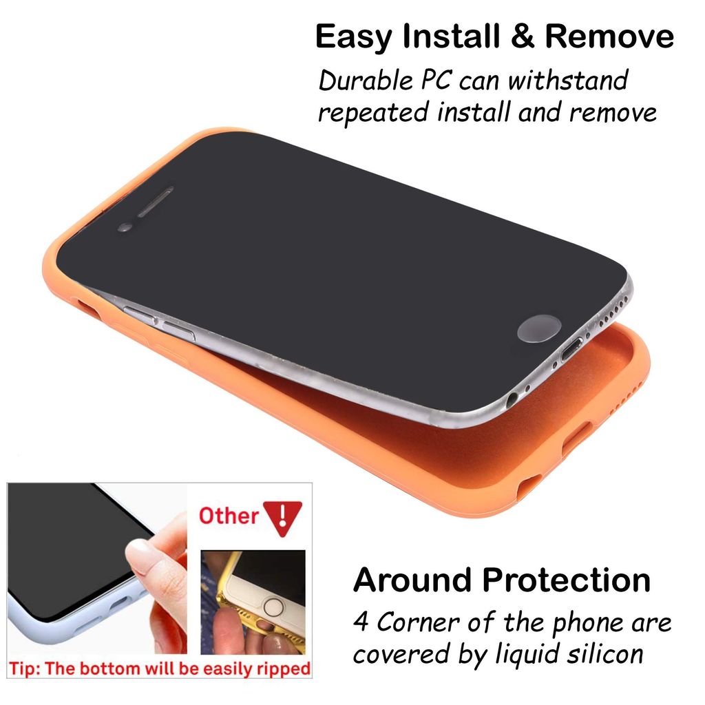 LIRAMARK Liquid Silicone Soft Back Cover Case for Apple iPhone 6 / 6S