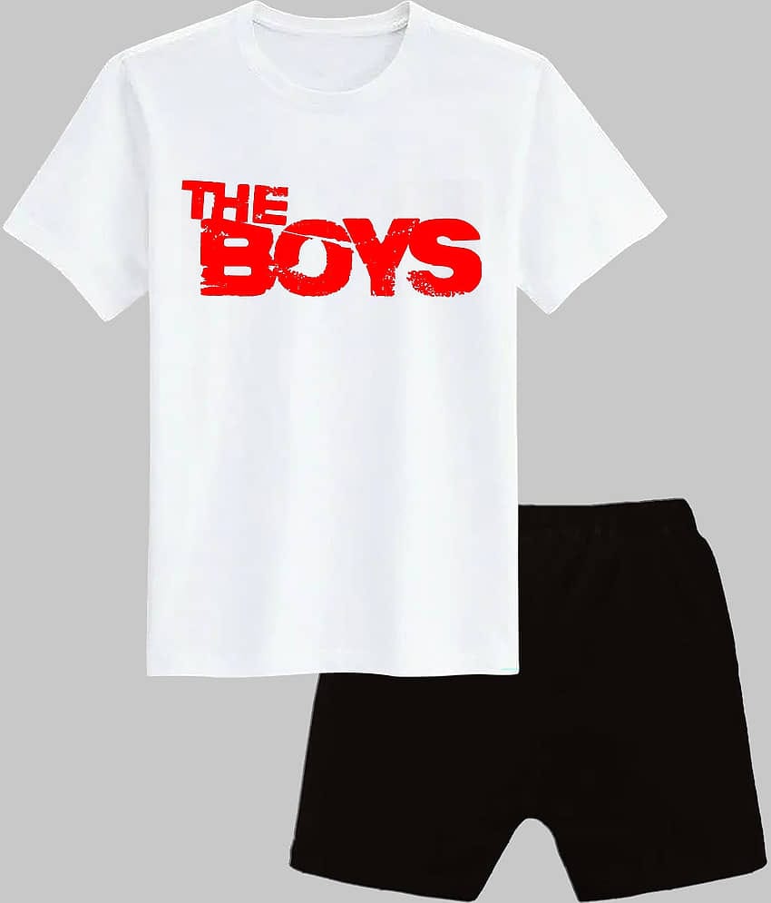 COOLTEES4U Pack of 2 Boys Cotton T-Shirt & Shorts Set ( Multicolor )