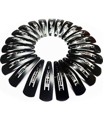 VSAKSH Women's Black Metal Hair Clips (Pack of 12)