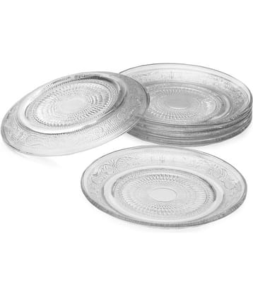 Somil 6 Pcs Glass Transparent Full Plate