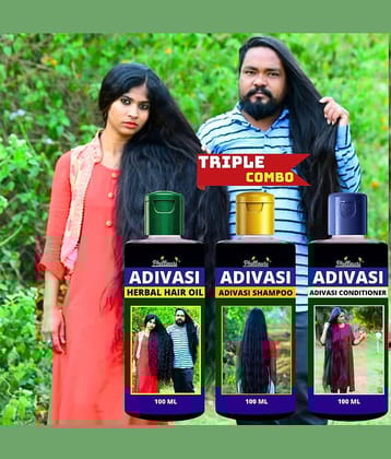 Phillauri Adivasi Hair oil & Adivasi Hair Shampoo & Hair conditioner Combo Kit