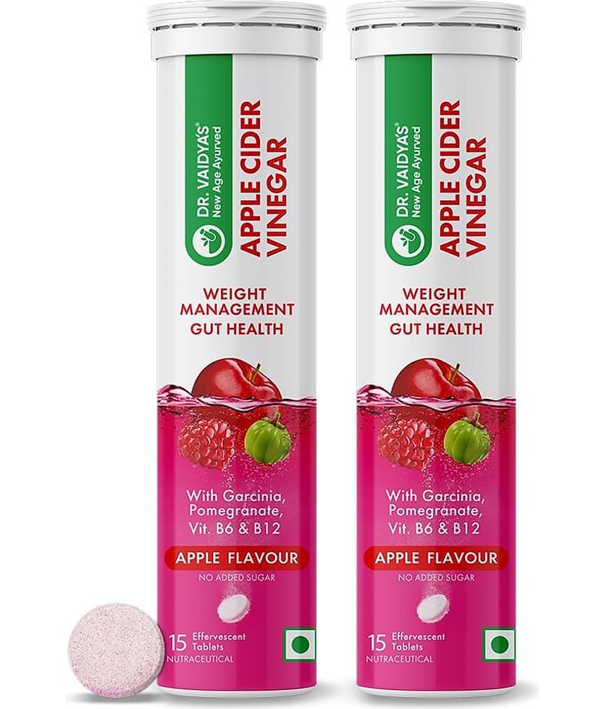 Dr. Vaidya'S Apple Cider Vinegar 15 Effervescent Tablets(Pack Of 2)