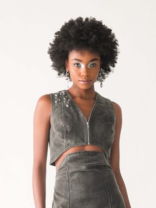 STORMY ARCHED CROP TOP-XS