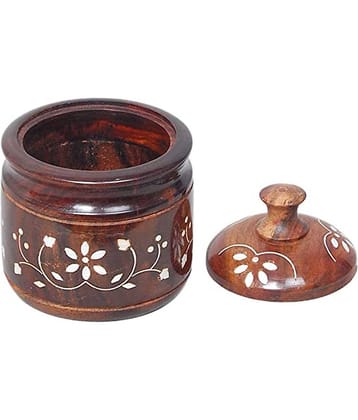 SWH - Brown Wooden Utility Container ( Pack of 1 )