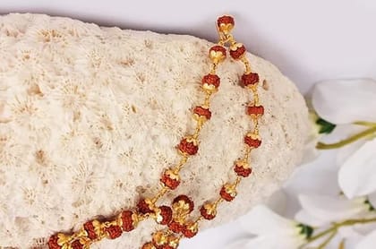 Rudraksha Designer Wired Mala for japa and Rosary wear energized with mantra and fashion wear also