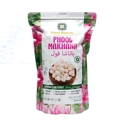 Phool Makhana / Foxnut - 200 g (Pack of 1) I Green Blossom (Weight - 200g) by green blossom agritech ventures private limited