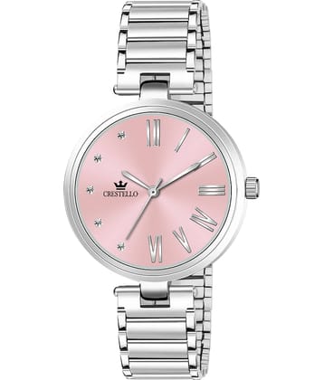 Crestello Silver Metal Analog Womens Watch