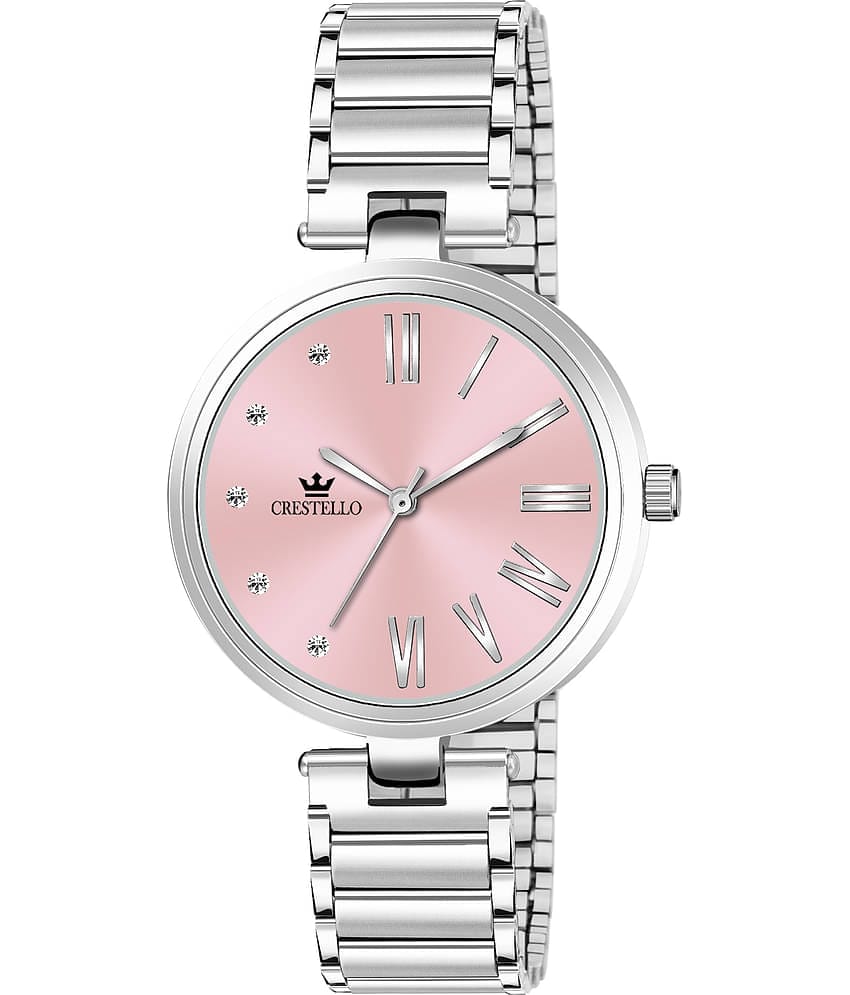Crestello Silver Metal Analog Womens Watch