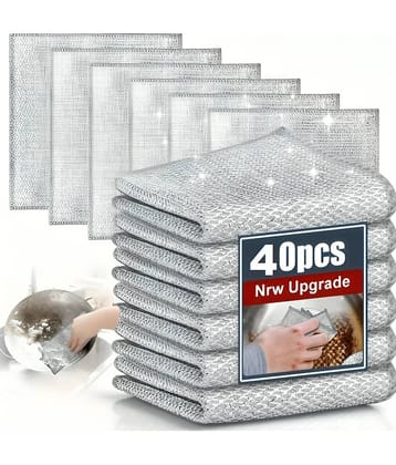 Stainless Steel Scrubber Non-Scratch Wire Dishcloth (Pack of 40)