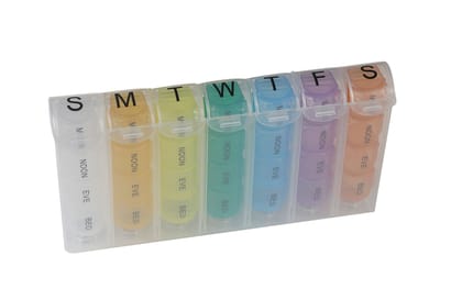 Aktive Life 7 Days Weekly pill Case Medicine Tablet Dispenser Organizer Pill Box Splitters Pill Storage Organizer Container