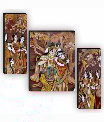 Saf radha krishna religious modern art MDF Painting Without Frame