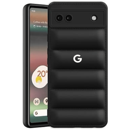 Black Puffon silicone case for Google Pixel 7A