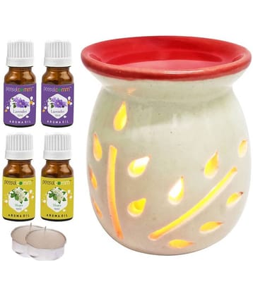 Peepalcomm Ceramic Aroma Oils & Diffusers Set - Pack of 7