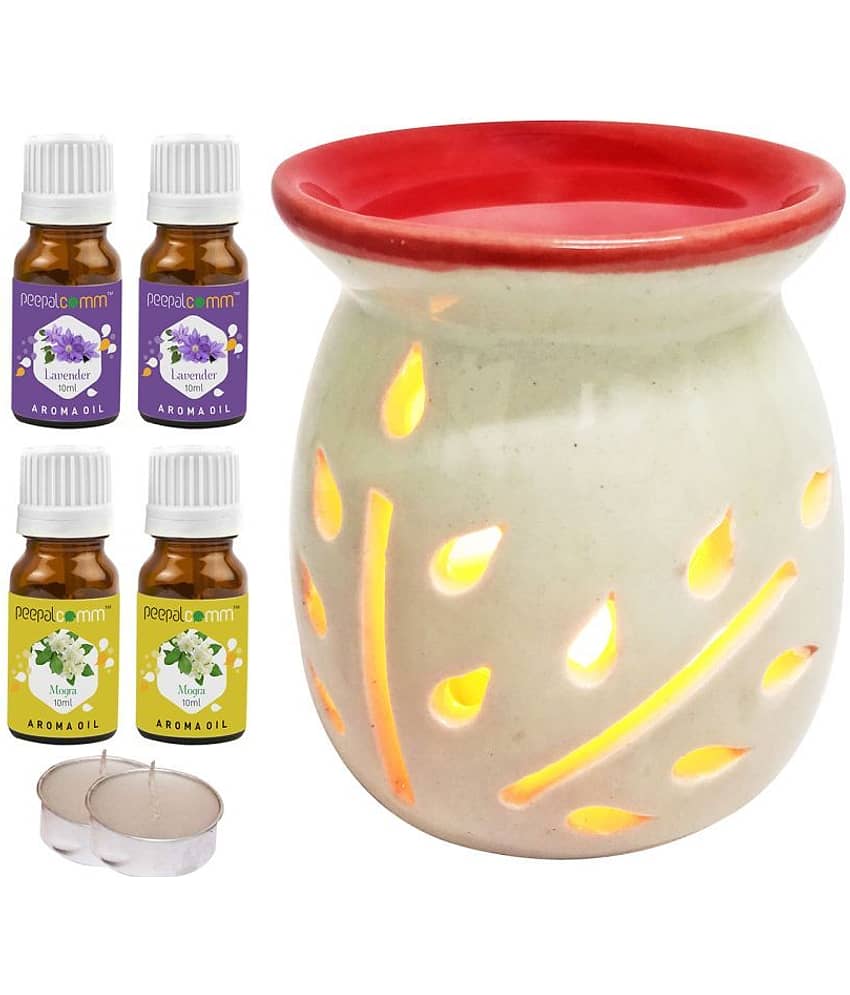 Peepalcomm Ceramic Aroma Oils & Diffusers Set - Pack of 7