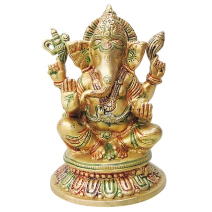 Brass Showpiece Ganesh Ji Statue (BSMAS1299 G)