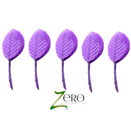 Bunch of 50 Pcs Hand Made Fabric Leaves - Purple Color