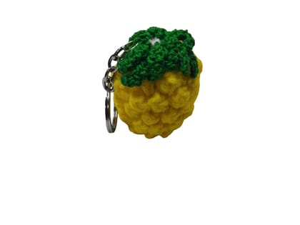 Handmade Crochet Pineapple Keychain - Cute and Plush Accessory